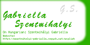 gabriella szentmihalyi business card